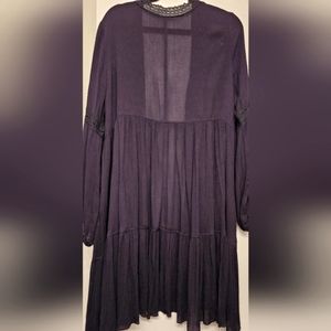 Black gauze Duster with black lace.